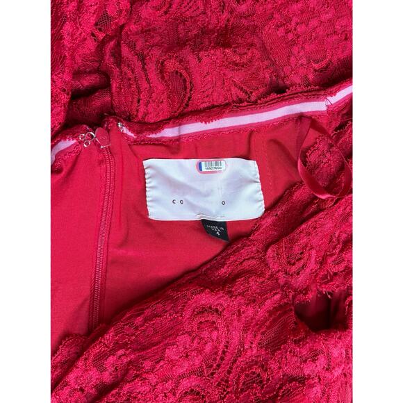 Nicole Miller Tempted By You Lace Gown Red 4 - Picture 11 of 11